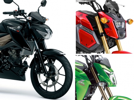 GSX-S125 ABSと国内メーカーの原付2種MTモデル・GROM、Z125 PROの3台をスペックで比較！