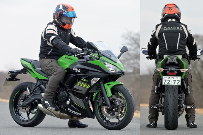 Kawasaki Ninja650 足つき&乗車ポジション