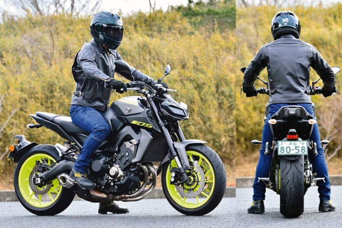 YAMAHA MT-09 足つき&乗車ポジション
