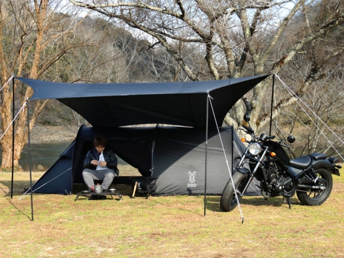 カマボコテントソロULでキャンプツーリング