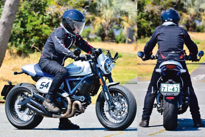 DUCATI SCRAMBLER CAFE RACER 足つき&乗車ポジション