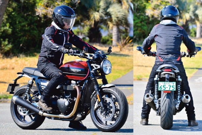 TRIUMPH SPEED TWIN 足つき&乗車ポジション