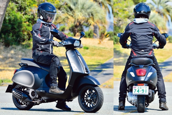 Vespa Sprint 150 Notte 足つき&乗車ポジション