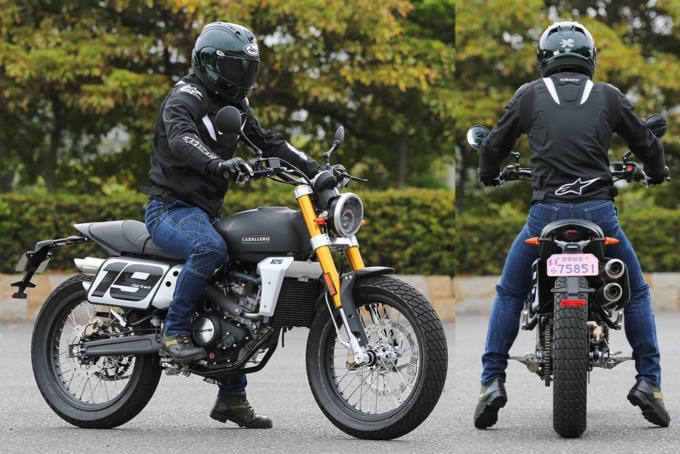 ファンティック キャバレロ フラットトラック125 足つき&乗車ポジション