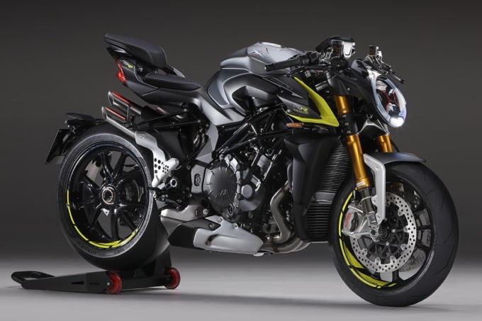 MVアグスタ ブルターレ1000RR(2020年モデル、カラー:メタリックアビオグレイ/フルオイエロー/ダークメタリックマットグレイ/マットカーボン)