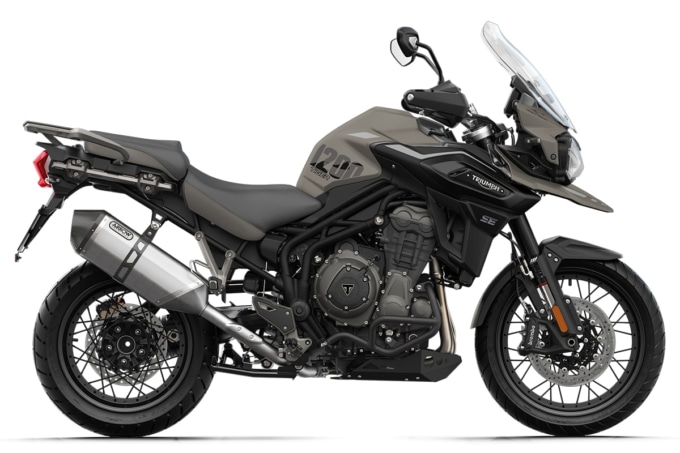 トライアンフ 2020年モデル タイガー1200デザートスペシャルエディション(右サイドビュー)