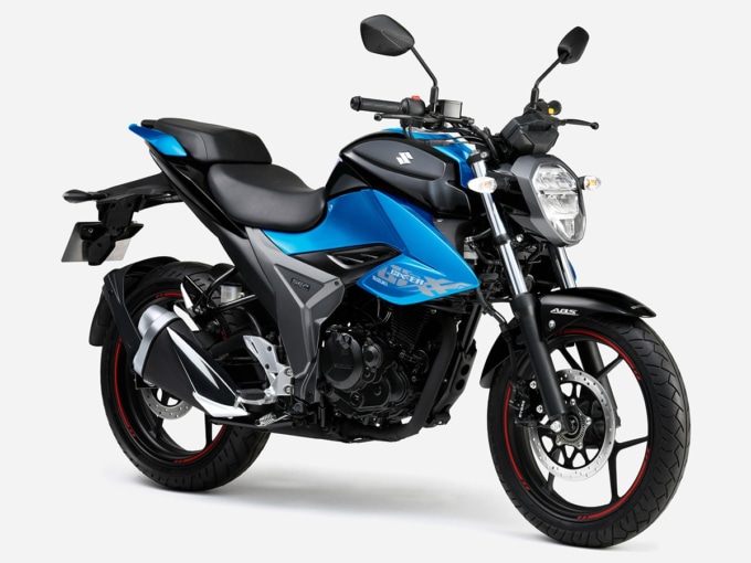2020年モデル SUZUKI GIXXER150(グラススパークルブラック / トリトンブルーメタリック)7:3ビュー
