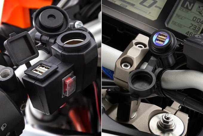 UA バイク用電源 デュアルUSB充電器+シガーソケット/UA バイク用電源 デュアルUSB充電器