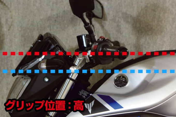 グリップ位置:高