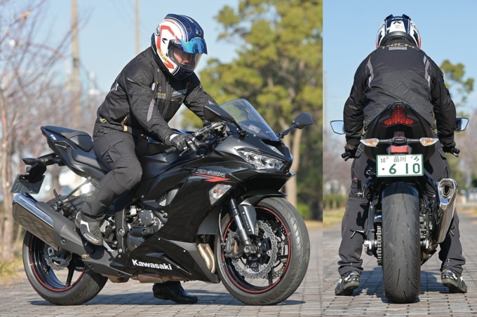 NINJA ZX-6Rの足つき&乗車ポジショ