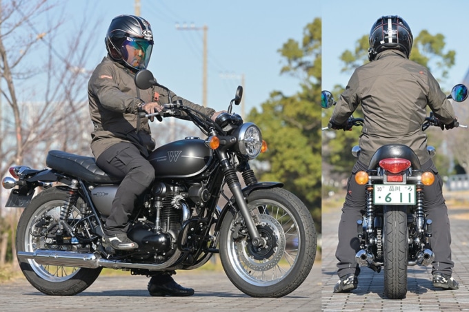 W800 STREETの足つき&乗車ポジション