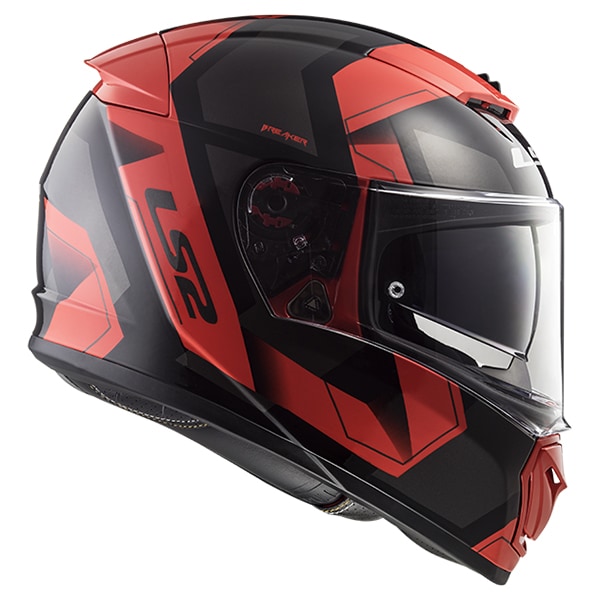 LS2 HELMETS BREAKER ブラックレッド サイドビュー