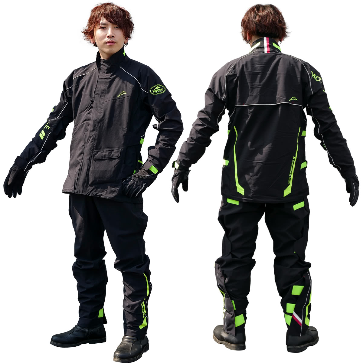 クシタニ K-3025 ストレッチレインスーツ 着用イメージ