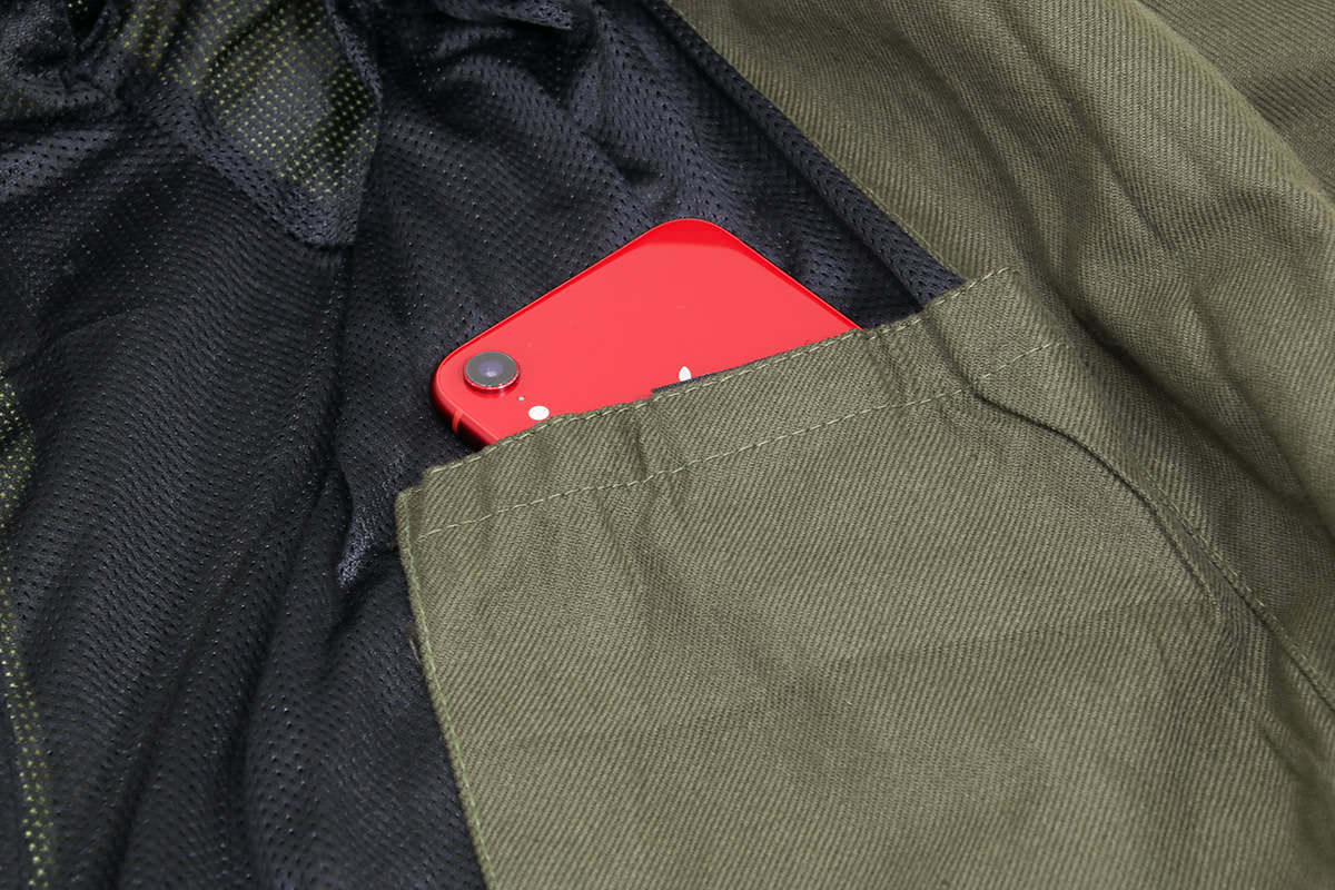 RIDEZ MOTO SHIRTS with KEVLARの内ポケット