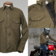 RIDEZ MOTO SHIRTS with KEVLAR(オリーブ)正面