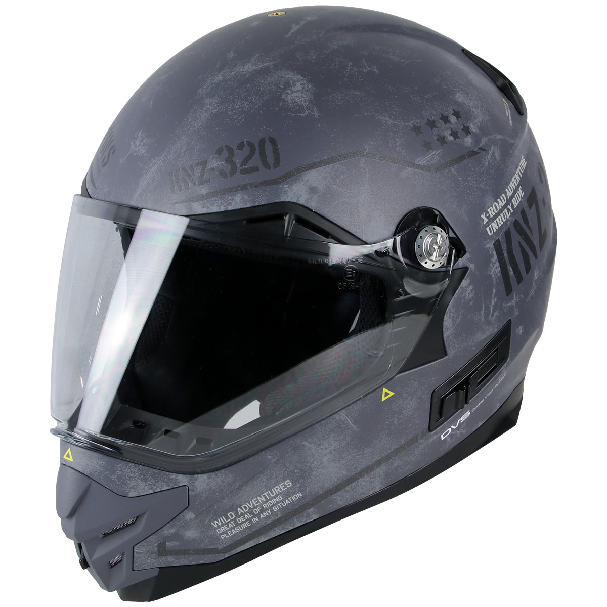 WINS X-ROAD COMBAT バイザーを外したフルフェイス状態