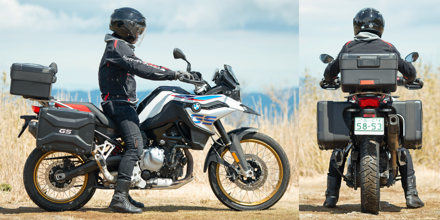 F850GS足着き(身長171㎝・体重68㎏)