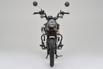 デイトナ CT125用パイプエンジンガード装着イメージ(前面)