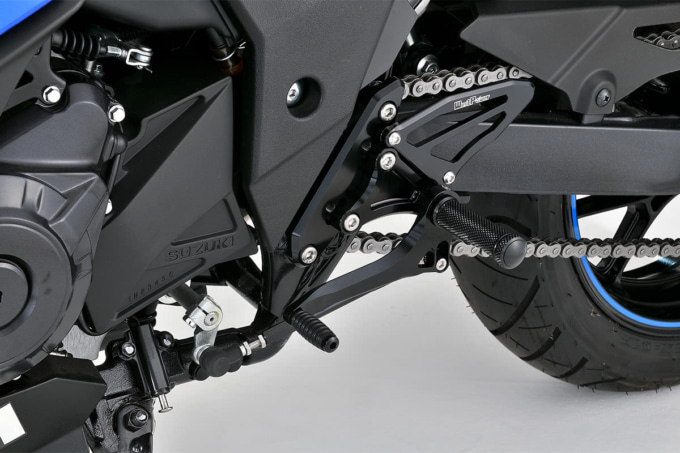 WestPower GSX250R用 ライディングステップ(17’-)ブラック クラッチ側