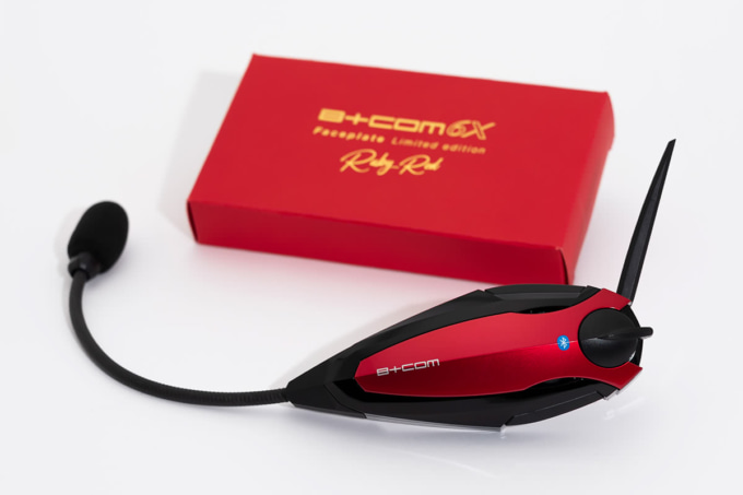 B+COM 限定 SB6X用フェイスプレート Ruby Red<特別仕様パッケージ入り>