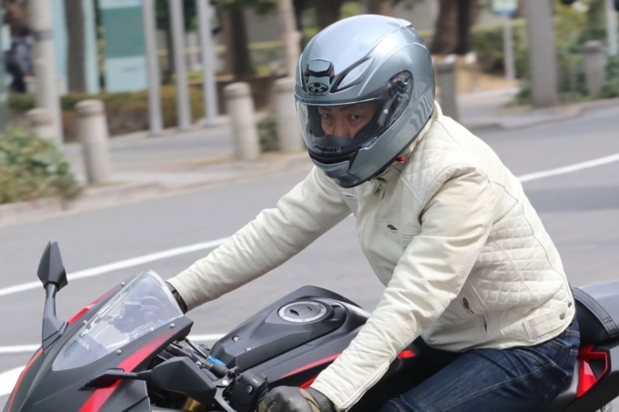 カブトの新型ヘルメット・SHUMA(シューマ)装着イメージ