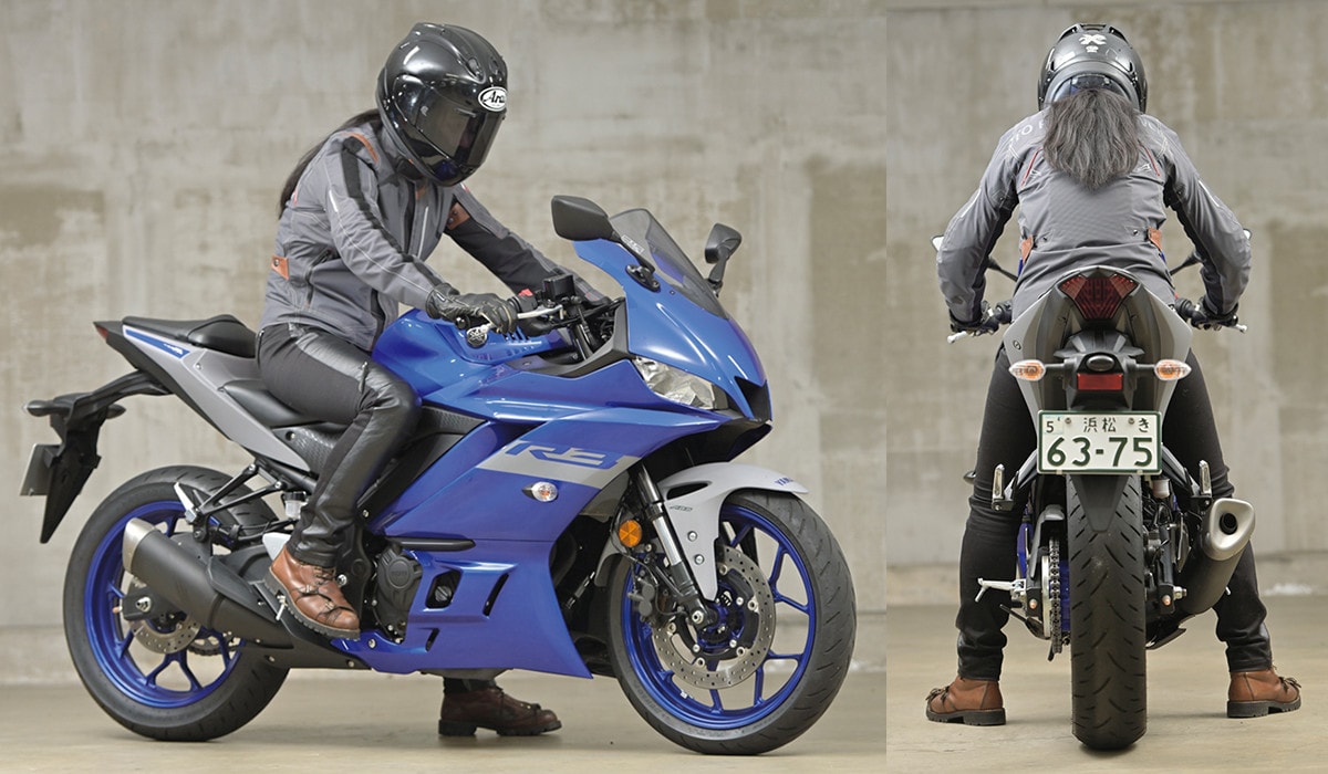 YAMAHA YZF-R3 足つき