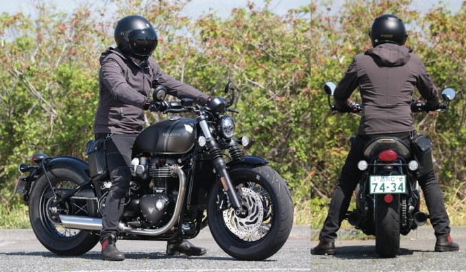 TRIUMPH BONNEVILLE BOBBER 足つき&乗車ポジション