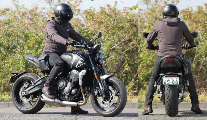 TRIUMPH TRIDENT660 足つき&乗車ポジション