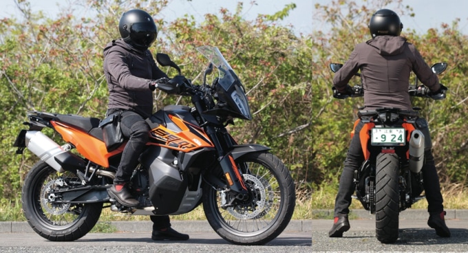 KTM 890ADVENTURE 足つき&乗車ポジション
