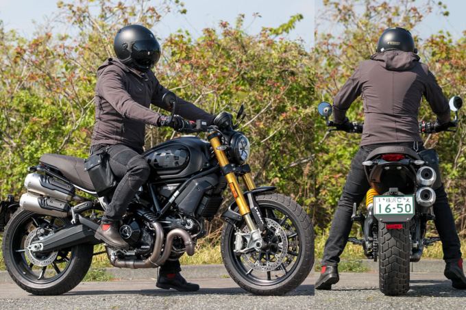 DUCATI SCRAMBLER1100 SPORT PROの足つき&乗車ポジション