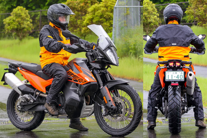 890 ADVENTURE(2021年モデル)の足つき&乗車ポジション