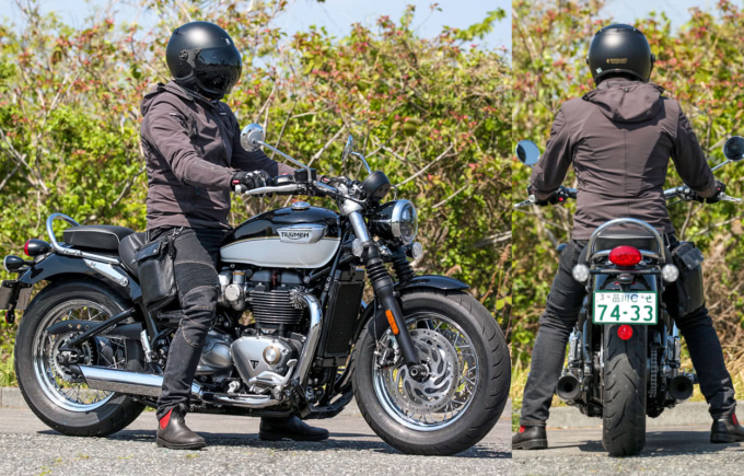 TRIUMPH BONNEVILLE SPEEDMASTERの足つき&乗車ポジション