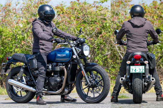 TRIUMPH STREET TWINの足つき&乗車ポジション