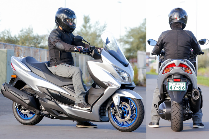 SUZUKI BURGMAN400 ABS(2021年モデル)足つき&乗車ポジション