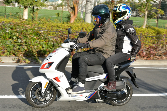 PEUGEOT SPEEDFIGHT125 R-CUP(2021年モデル)タンデム走行