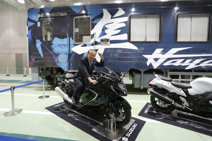 京都で隼ラッピング列車を見られるチャンス!株式会社スズキ二輪代表取締役社長の濱本英信さん