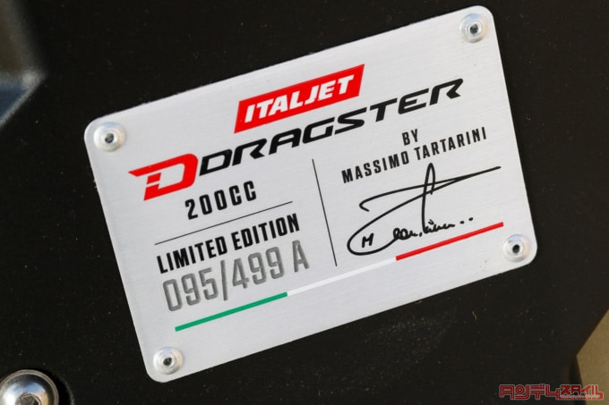 ITALJET DRAGSTER 200(2022年モデル)シリアルナンバープレート