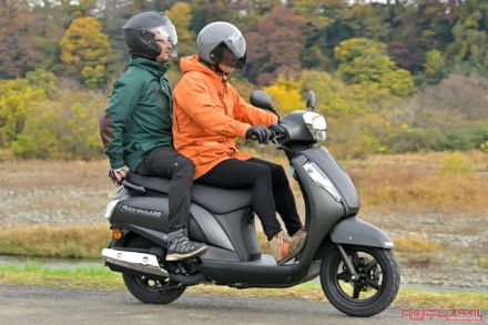 SUZUKI ADDRESS125(2022年モデル)タンデム走行