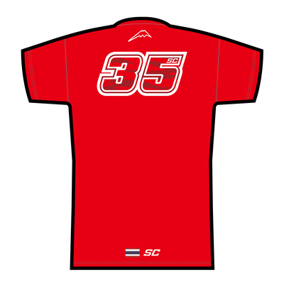 K-1377SC 35 Tシャツ レッド背面