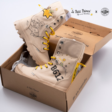 パラディウム PALLADIUM 星の王子様 コラボレーション 限定モデル BAGGY-PETIT PRINCE(バギー・プチ・プランス)WARM SAND×SAHARA 箱
