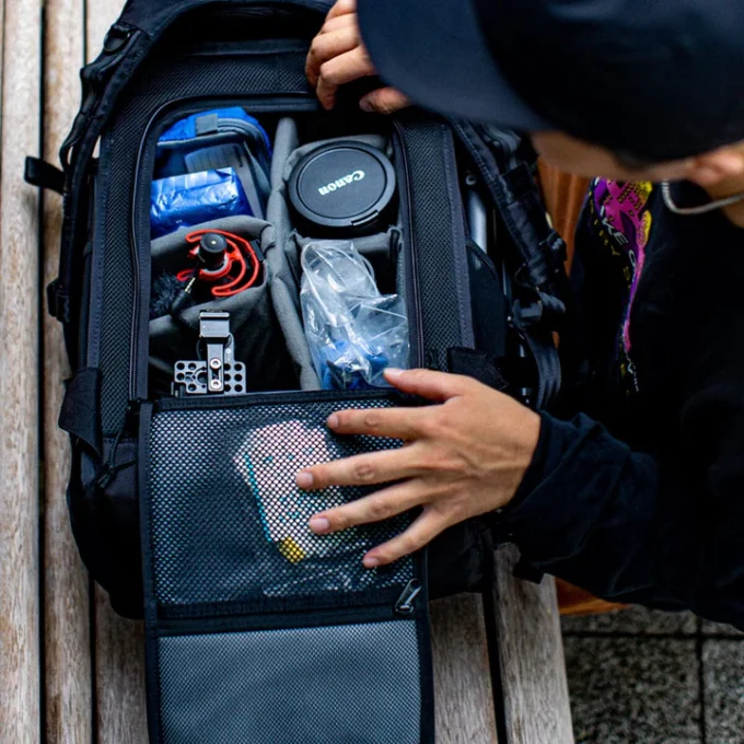 クロームインダストリーズ 東京モーターサイクルショー レディスサポートスクエアに出品 IKO CAMERA BACKPACK 3.0