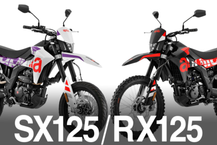 アナタはオフ派？　オン派？　アプリリアRX125とSX125がブラッシュアップされ新登場！