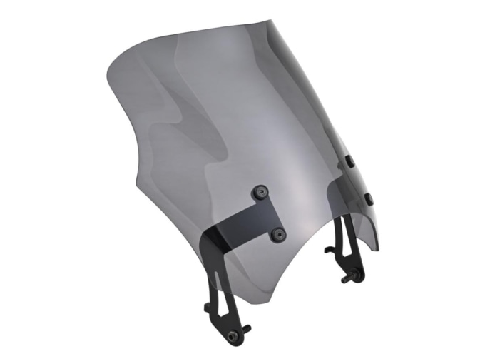 デイトナ製CB1000F用Blast Barrier（ブラストバリアー）スクリーンキットの装着イメージ。スモークスクリーンとステーのセット